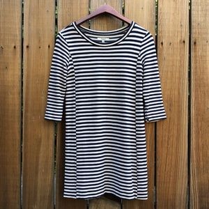 Madewell blue white Breton-stripe mini yatch boat Spring sailor dress XS